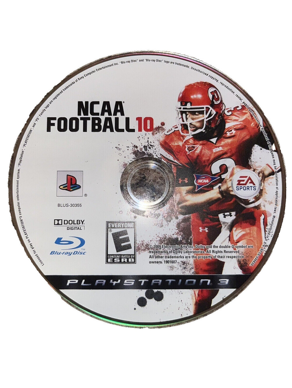 NCAA Football 10 PS3 Replacement Disc